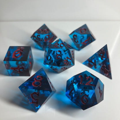 Blood In The Water 7 piece dice set