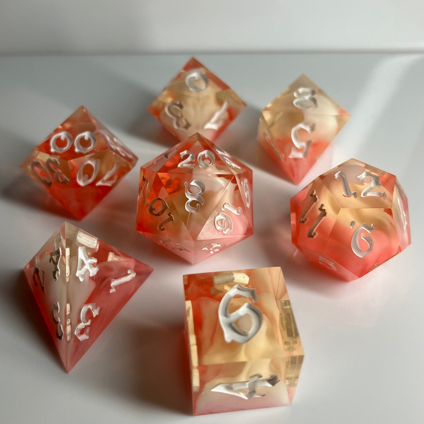 Astral Sunrise 7 piece dice set