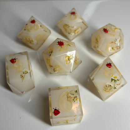 Lady Bugs 7 piece dice set
