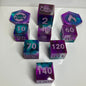 Purple and Blue Cloud dice for the Pokemon TCG