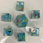 6 d6 and a spindown d20 for use with lorcana tcg