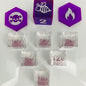 Clear dice with hand painted dittos 