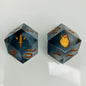 black and grey daggerheart d12 set
