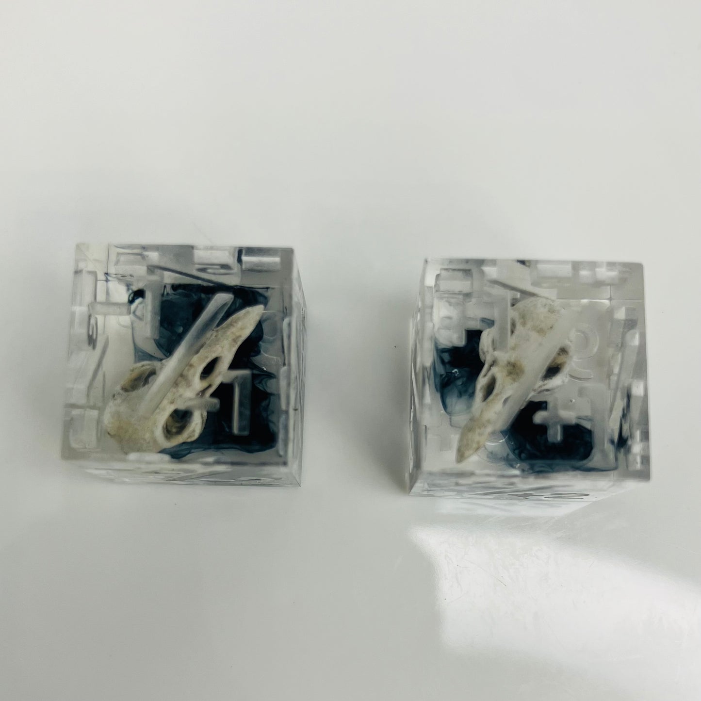 counter trackers for MTG with hand painted raven skulls