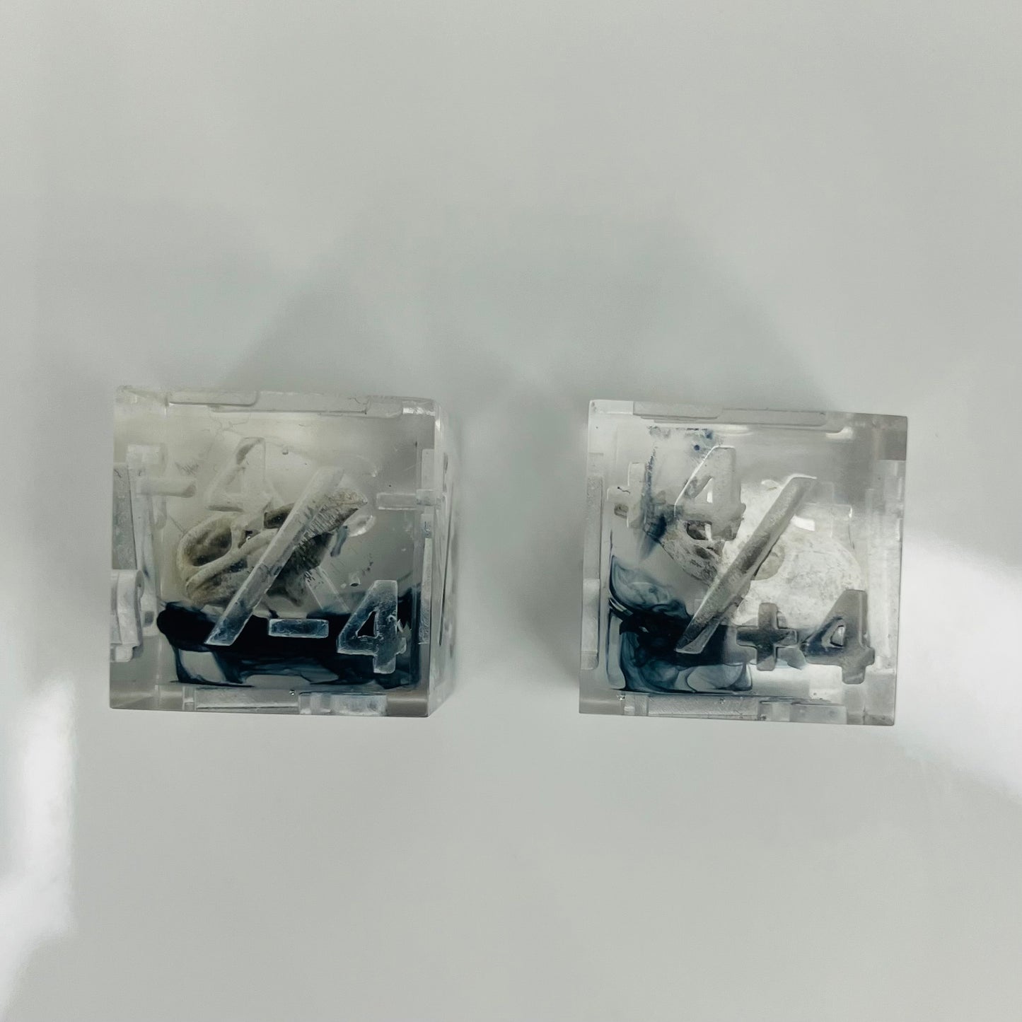 counter trackers for MTG with hand painted raven skulls