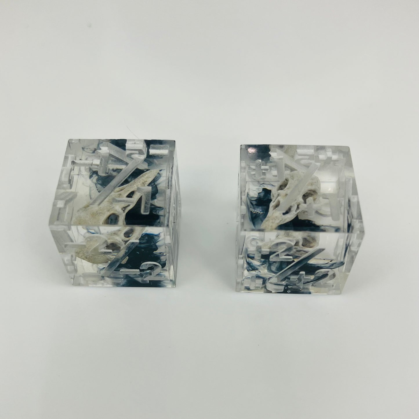 counter trackers for MTG with hand painted raven skulls