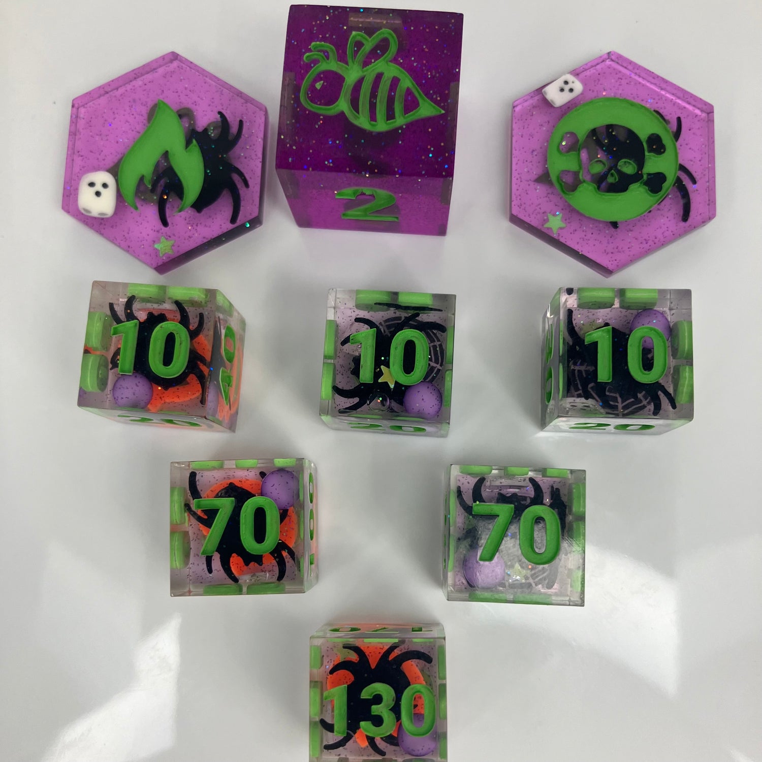 halloween themed d6s for the pokemon tcg 