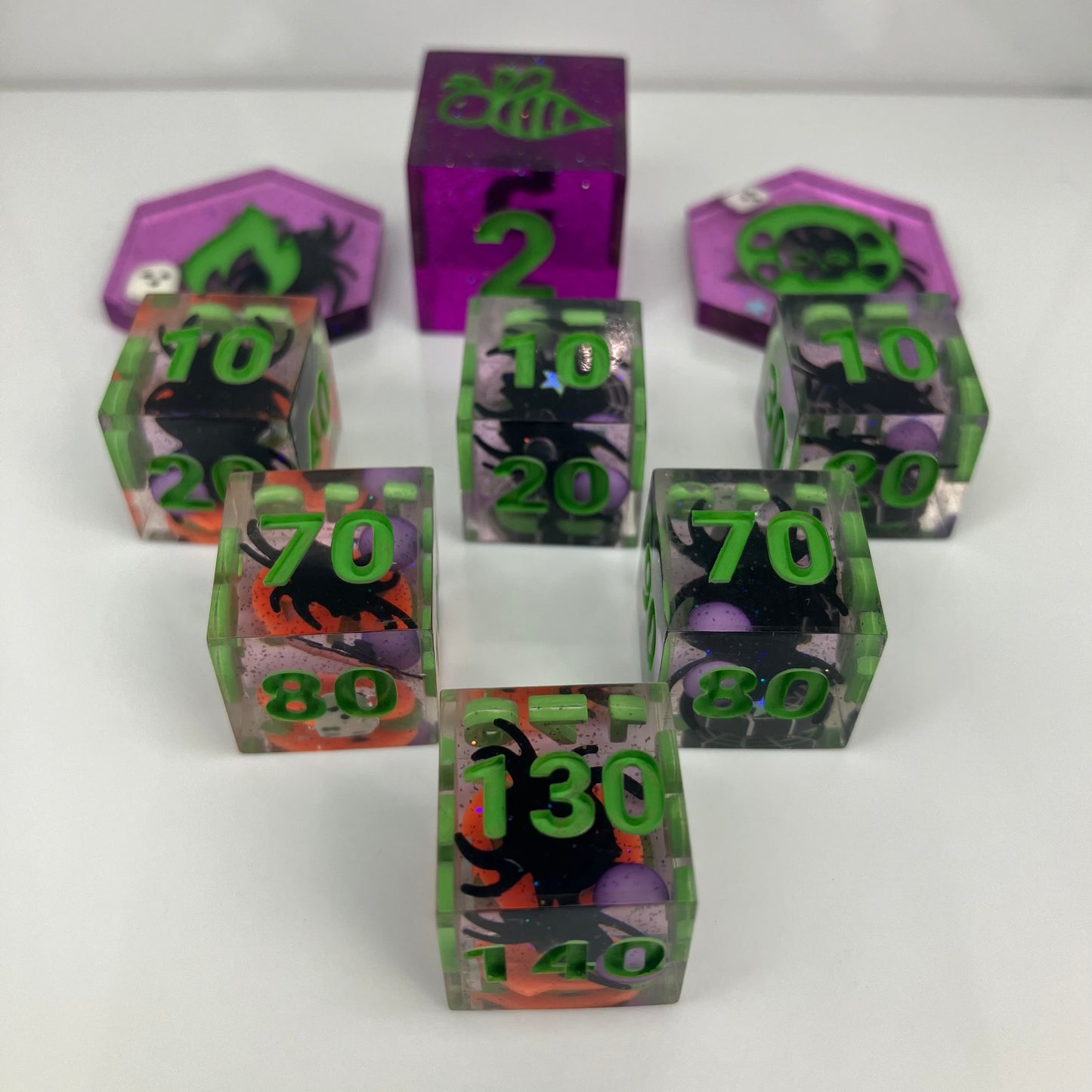 halloween themed d6s for the pokemon tcg 