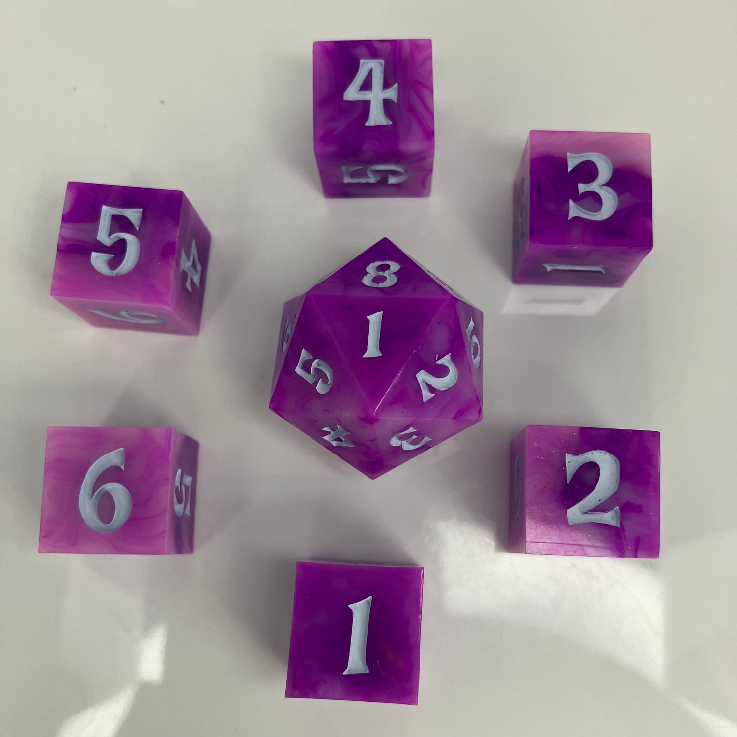 Pink Dice set for use with Lorcana