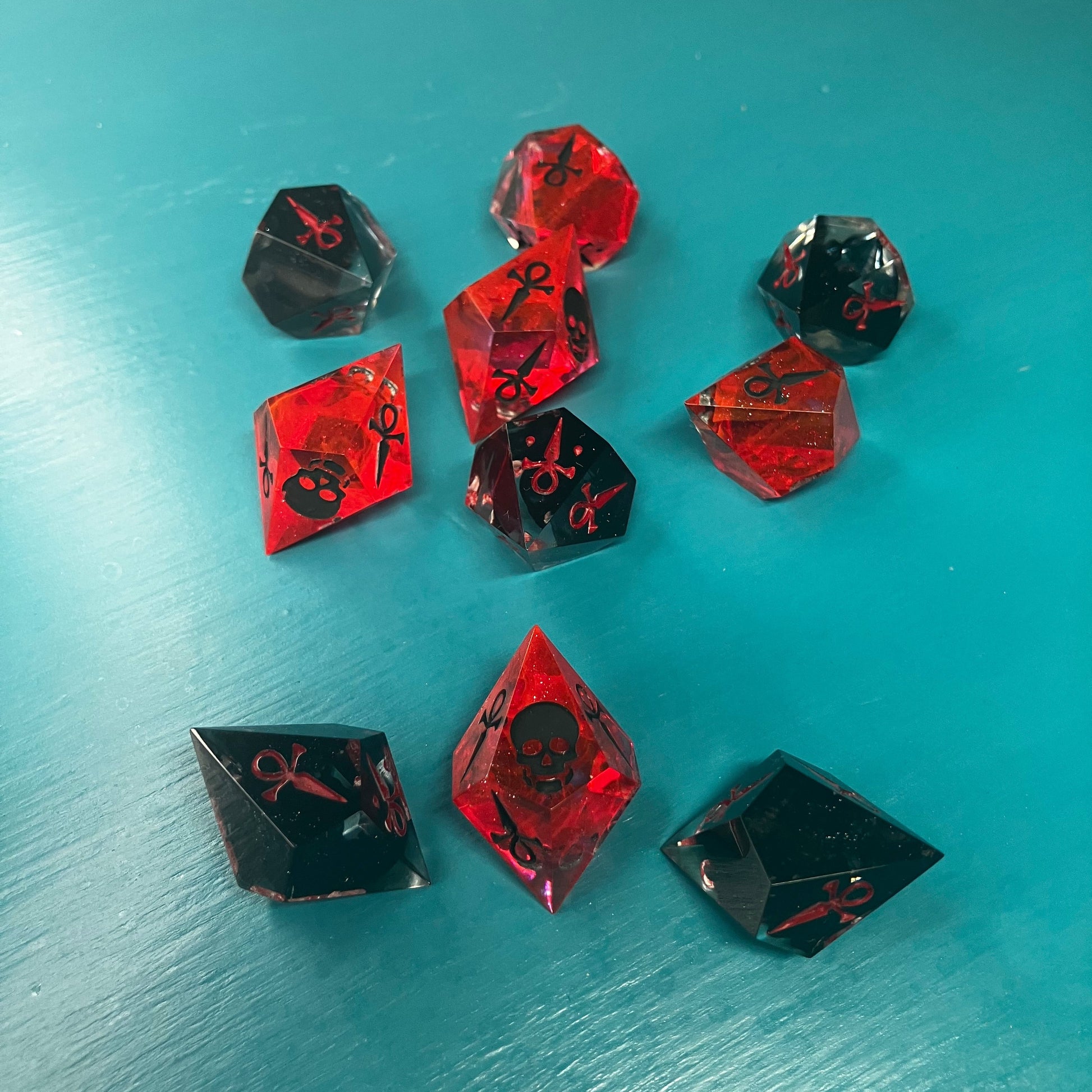 10 piece dice set for Vampire the Masquerade