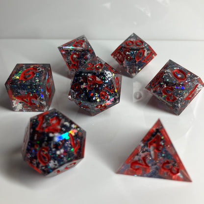 Stabby 7 piece dice set