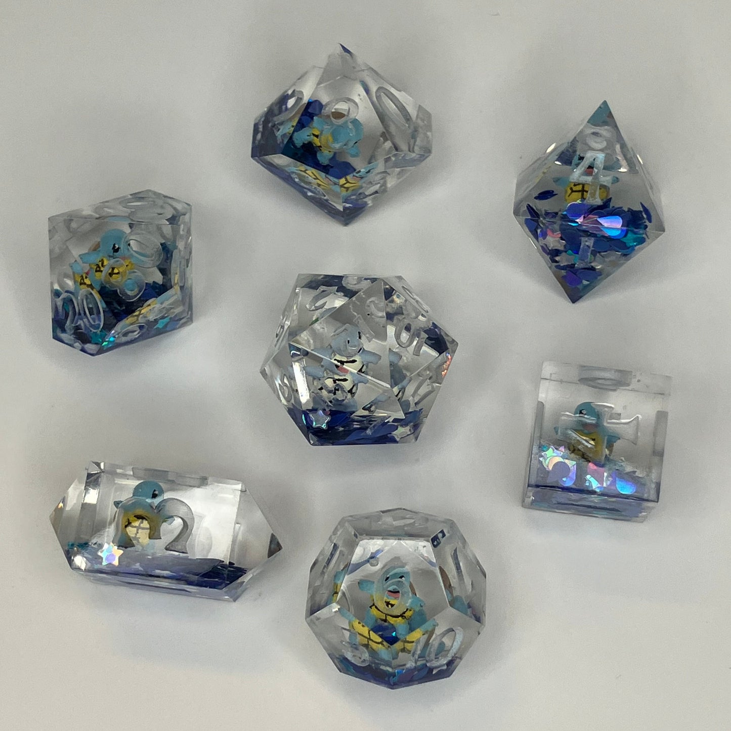 Squrtle Squad 7 piece dice set