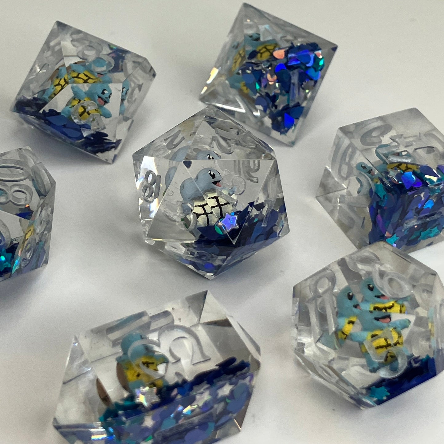 Squrtle Squad 7 piece dice set