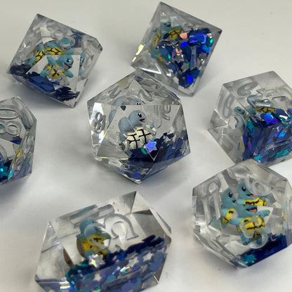 Squrtle Squad 7 piece dice set