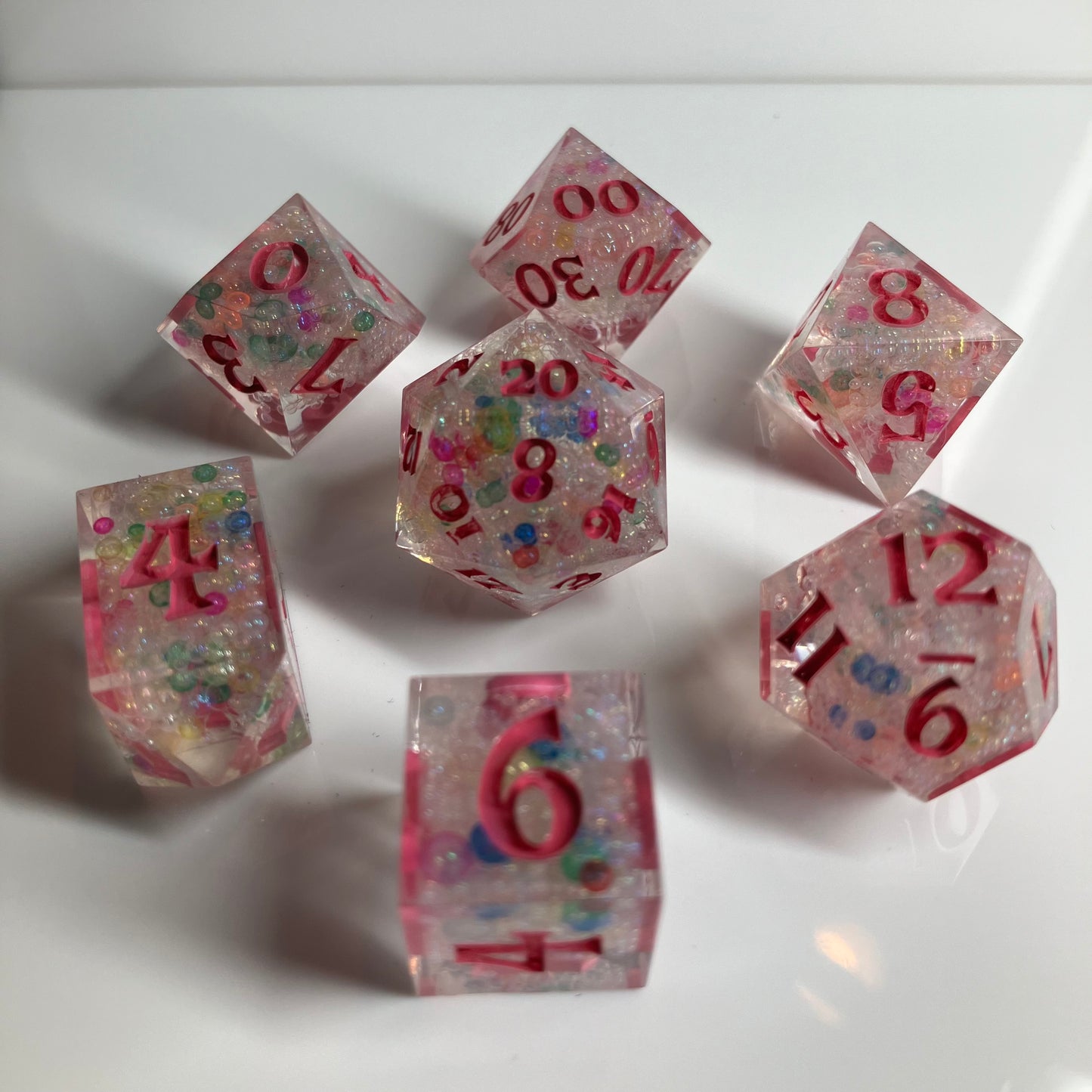 Bubbles 7 piece dice set
