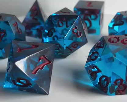 Blood In The Water 7 piece dice set