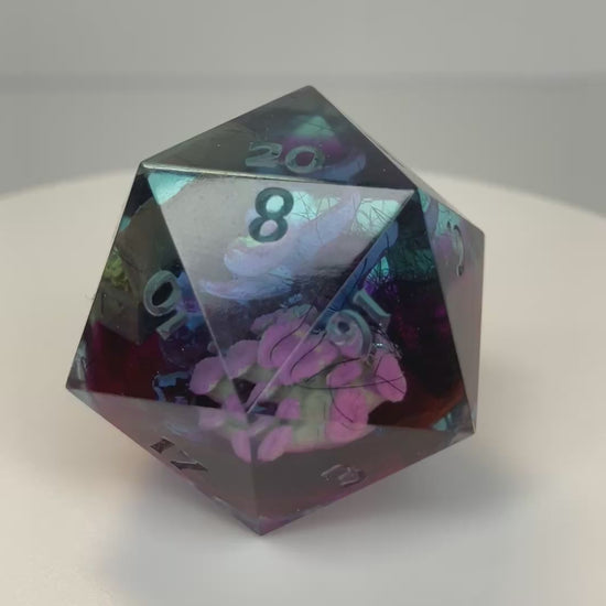 a kraken guards its treasure in this hand made chunk d20