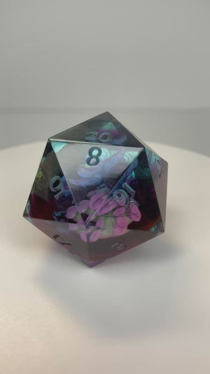a kraken guards its treasure in this hand made chunk d20